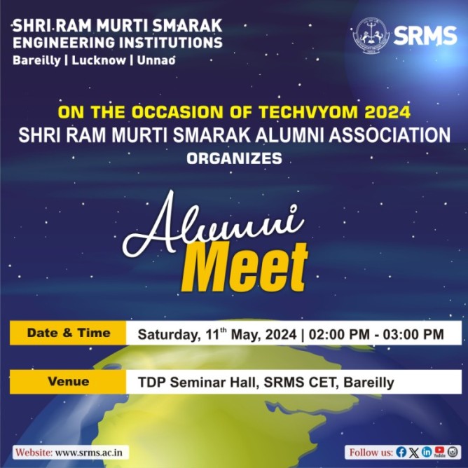 ‘ALUMNI MEET’ AT SRMS ENGINEERING COLLEGE’S ‘TECHVYOM’: A CELEBRATION OF NOSTALGIA, SHARED EXPERIENCES & NETWORKING!