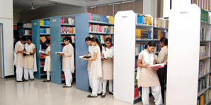 B.Tech Students in Library
