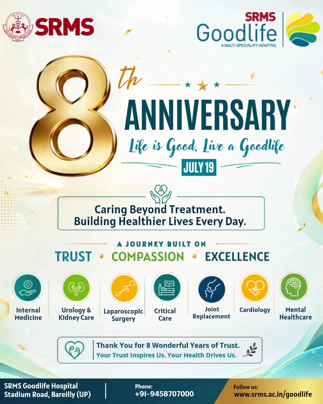 Thank You — SRMS Goodlife 8th Anniversary Health Utsav, 1000+ Lives Touched
