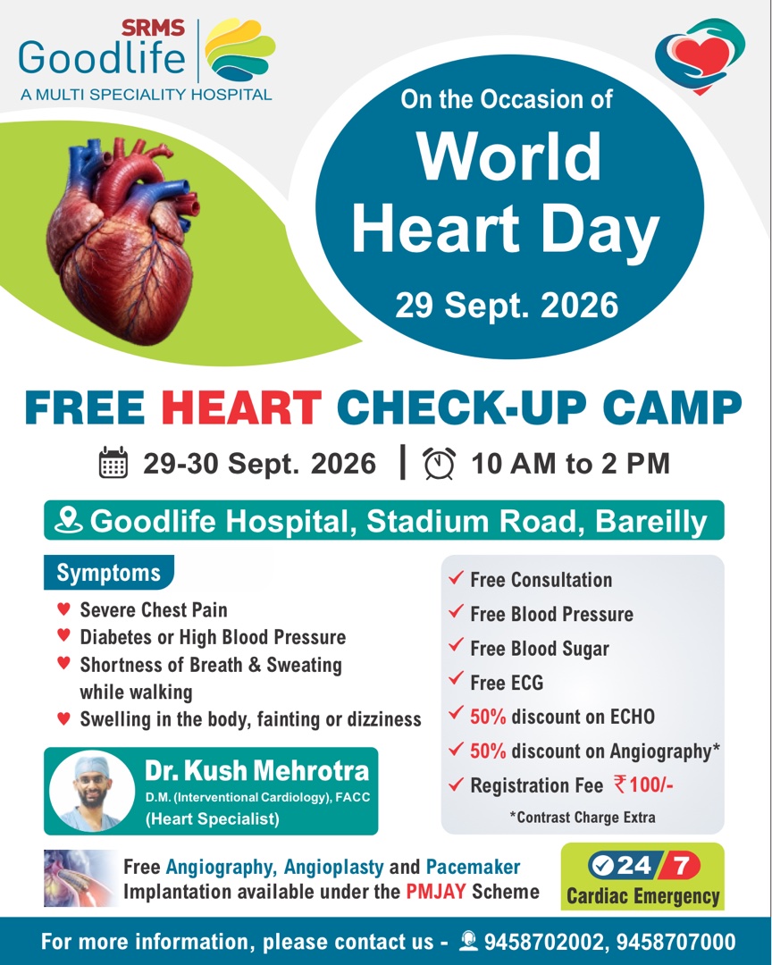 Free Heart Check-Up Camp — World Heart Day, SRMS Goodlife Hospital