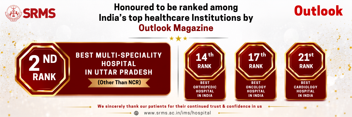 Honoured to be ranked among India’s top healthcare Institutions by Outlook Magazine
