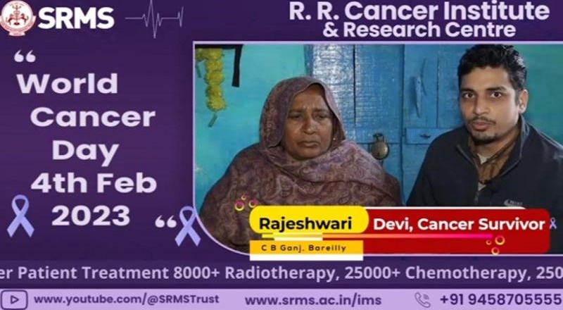 SRMS IMS FELICITATES #CANCERSURVIVOR RAJESHWARI DEVI ON WORLD CANCER DAY