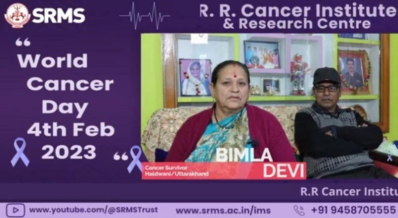 SRMS IMS FELICITATES #CANCERSURVIVOR BIMLA DEVI ON WORLD CANCER DAY