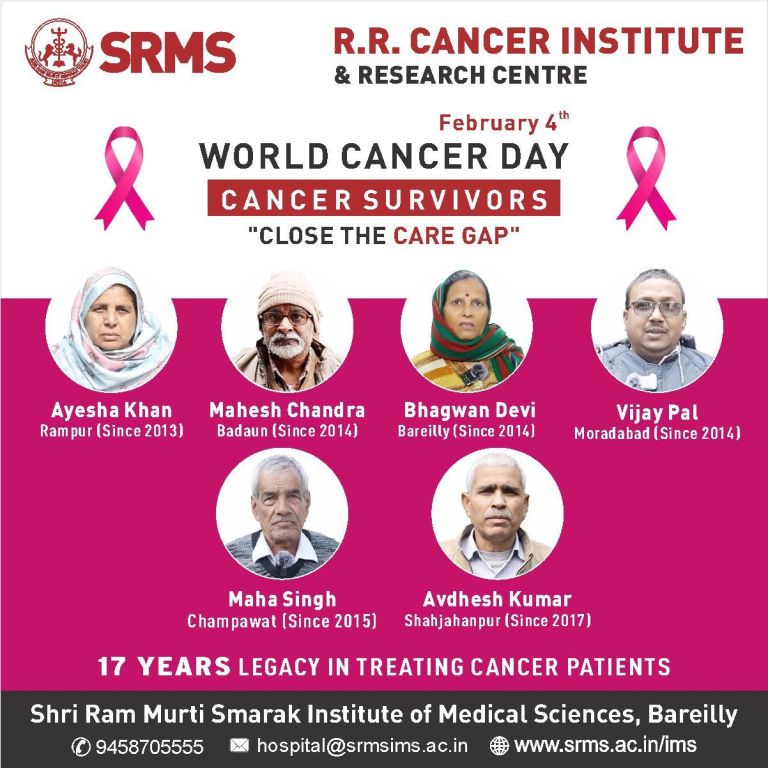 SHRI RAM MURTI SMARAK HOSPITAL TO GREET, HONOR & FELICITATE CANCER SURVIVORS ON WORLD CANCER DAY