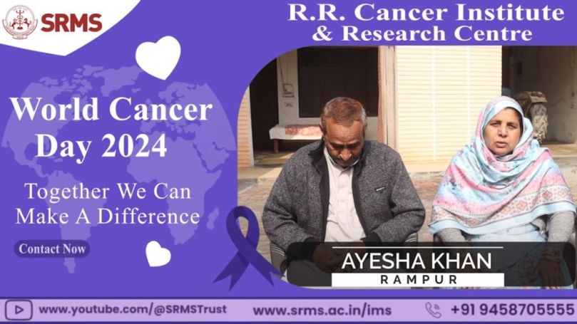 SHRI RAM MURTI SMARAK HOSPITAL TO FELICITATE CANCER SURVIVOR ‘AYESHA KHAN’ ON WORLD CANCER DAY