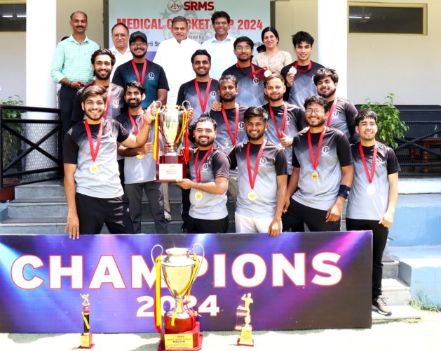 GMC HALDWANI CLINCHES VICTORY IN THRILLING 5-DAY CRICKET TOURNAMENT ‘MEDICAL 2024 CRICKET CUP’ FINALE AGAINST SRMS INSTITUTE OF MEDICAL SCIENCES HELD AT SRMS CRICKET STADIUM!