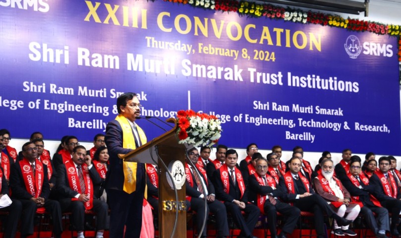 VICE CHANCELLOR DR APJ AKTU LUCKNOW INSPIRES GRADUATES OF SHRI RAM MURTI ENGINEERING INSTITUTES: ‘FACE CHALLENGES, RESPECT ELDERS & STAY CONNECTED TO YOUR ALMA MATER’