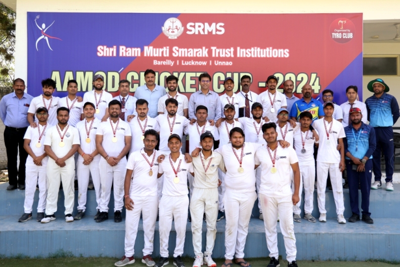 SRMS IMS TEAM A CLINCHES ‘AAMOD CRICKET CUP 2024’ IN AN EPIC SHOWDOWN AGAINST SRMS CET TEAM A!